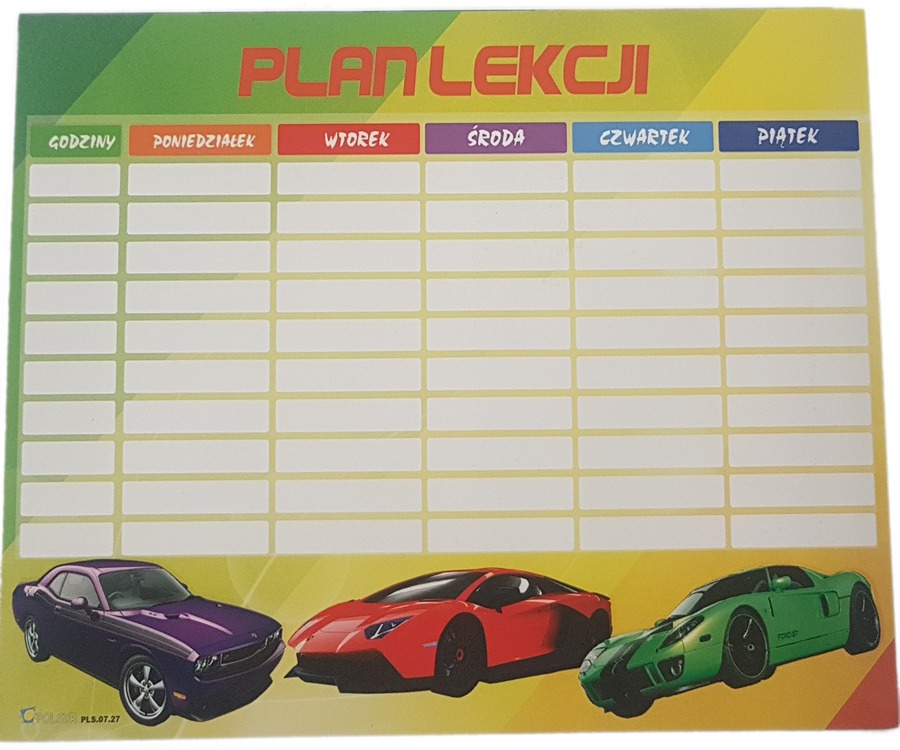 Plan lekcji  A5 (1szt.) Polsyr
